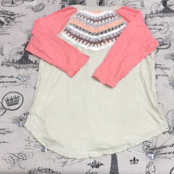 Free People Spring Bound Crochet Paneled Shirt - Picture 7 of 7